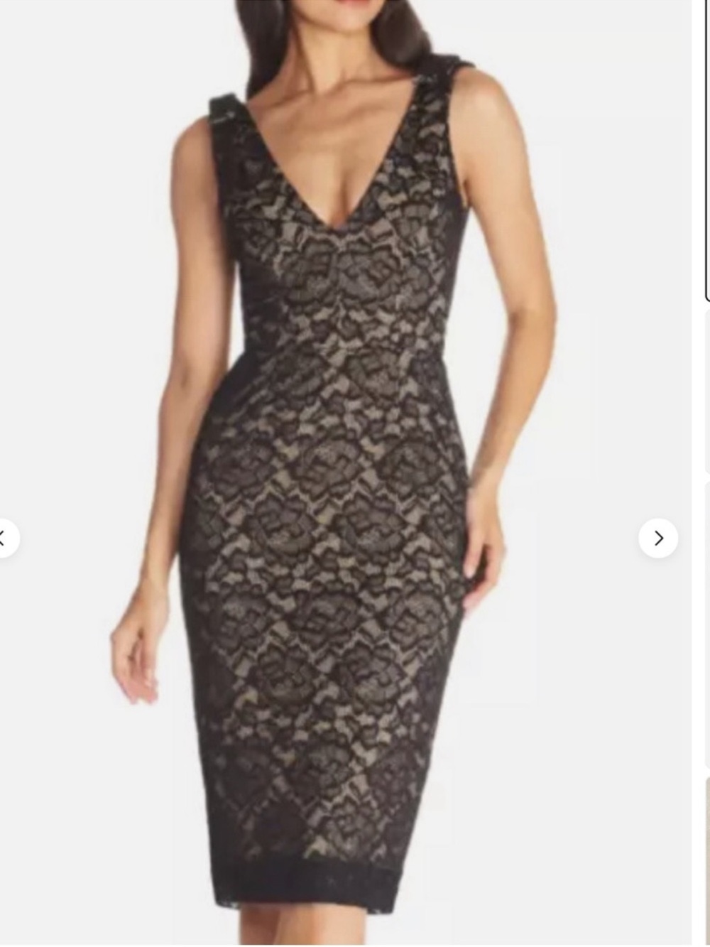 Dress The Population Mary Lace Body Bonnie Dress Black Size XXS